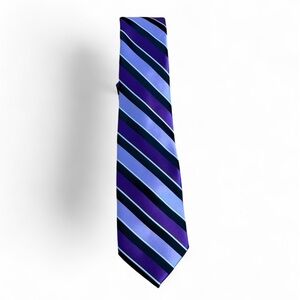 JF J.Ferrar Purple and Black Striped Tie